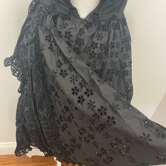 Simone Rocha Eyelet Midi Dress Sleeveless Draped Back Dress Size 2 NWT $1,770 - Picture 9 of 13